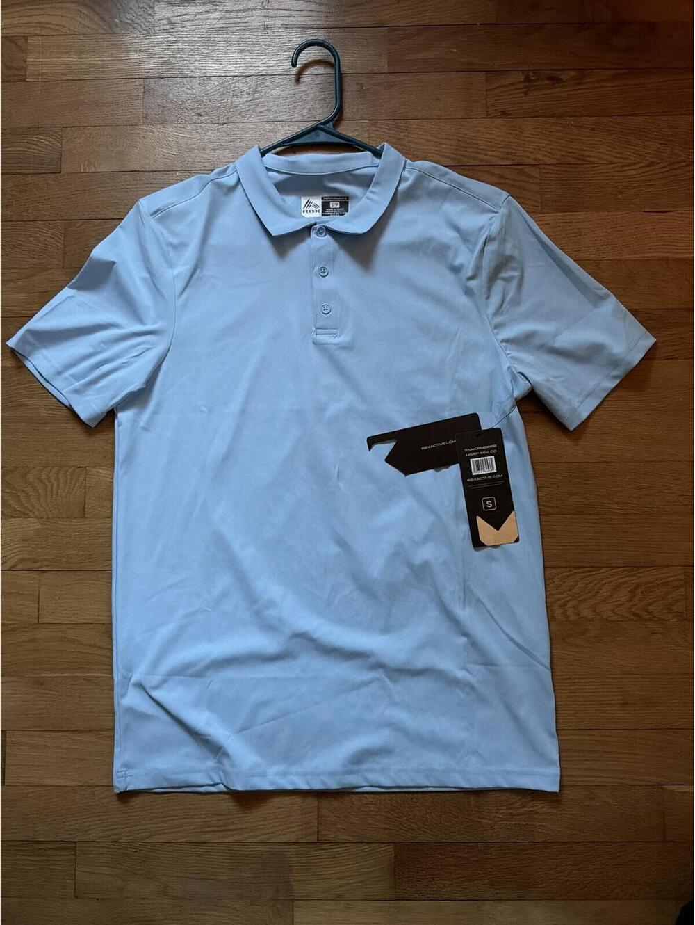 Small - Men - RBX Active Light Blue Performance Polo (NWT)